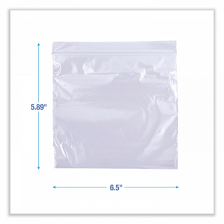 Reclosable Food Storage Bags, Sandwich, 6.5