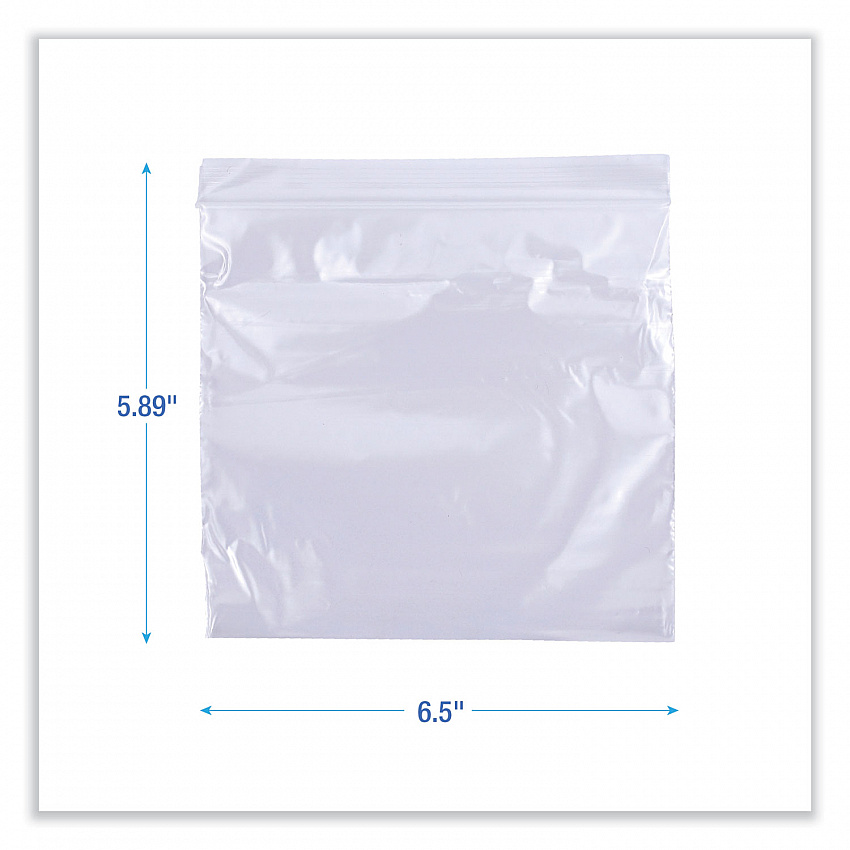 Reclosable Food Storage Bags, Sandwich, 6.5" x 5.89", Clear, 500/Box (SANDWICHBAG)
