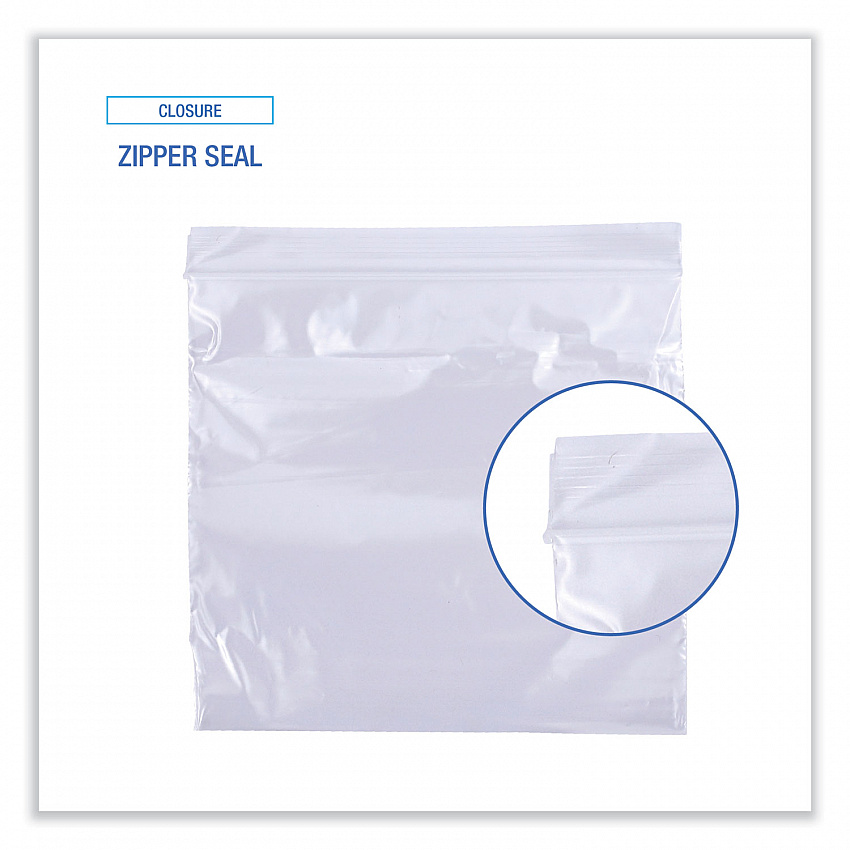 Reclosable Food Storage Bags, Sandwich, 6.5" x 5.89", Clear, 500/Box (SANDWICHBAG)