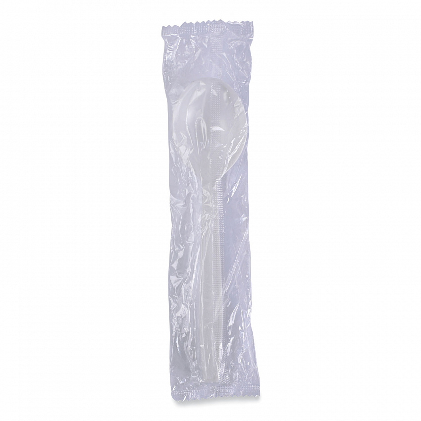Heavyweight Wrapped Polypropylene Cutlery, Soup Spoon, Plastic, White, 1,000/Carton (SSHWPPWIW)