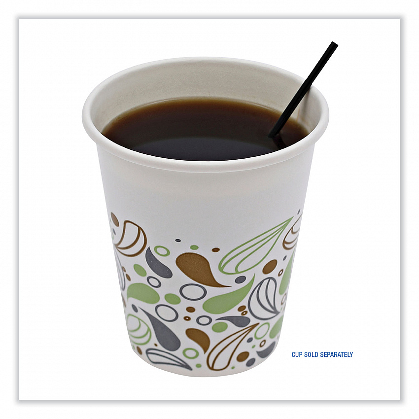 Single-Tube Stir-Straws, 5.25", Polypropylene, Black, 1,000/Pack, 10 Packs/Carton (STRU525B10)