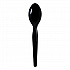 Heavyweight Wrapped Polystyrene Cutlery, Spoon, Plastic, Black, 1,000/Carton (TSHWPSBIW)