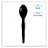 Heavyweight Wrapped Polystyrene Cutlery, Spoon, Plastic, Black, 1,000/Carton (TSHWPSBIW)