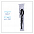Heavyweight Wrapped Polystyrene Cutlery, Spoon, Plastic, Black, 1,000/Carton (TSHWPSBIW)
