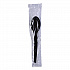 Heavyweight Wrapped Polystyrene Cutlery, Spoon, Plastic, Black, 1,000/Carton (TSHWPSBIW)