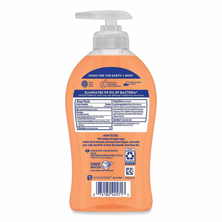 Antibacterial Hand Soap, Crisp Clean Scent, 11.25 oz, 6/Carton (44571)