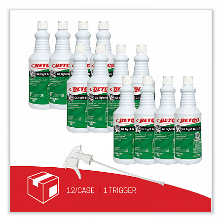 GE Fight Bac RTU Disinfectant, Fresh Scent, 32 oz Bottle, 12 Bottles/Carton (3901200)