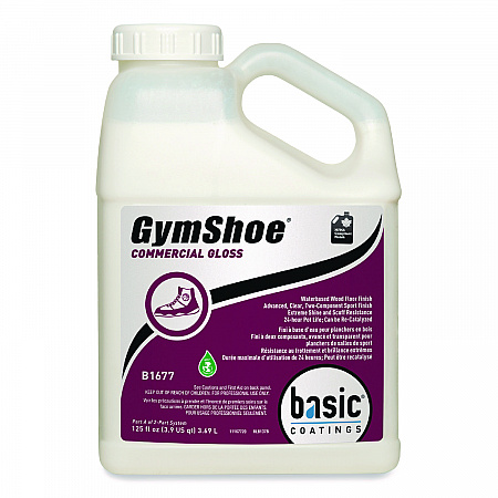 GymShoe Gloss Sport Finish, 1 gal Bottle, 4/Carton (B16774312)