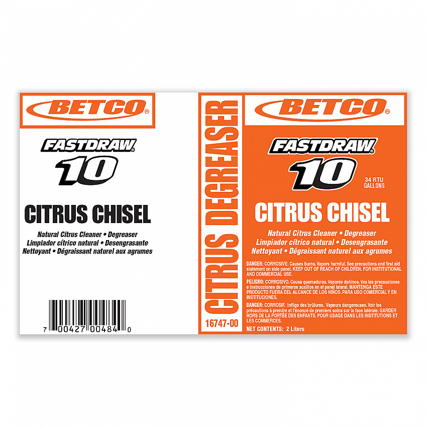 FastDraw Citrus Chisel, 2 L Bottle, 4/Carton (1674700)