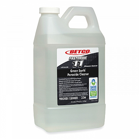 Green Earth FastDraw Peroxide Cleaner, Fresh Mint Scent, 2 L Bottle, 4/Carton (3364700)