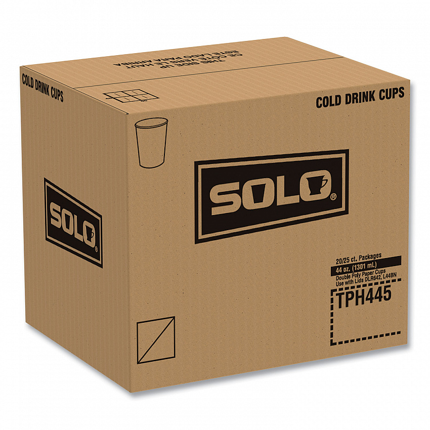 Double Sided Poly (DSP) Paper Cold Cups, 44 oz, Coca-Cola Design, 500/Carton (TPH445105820)