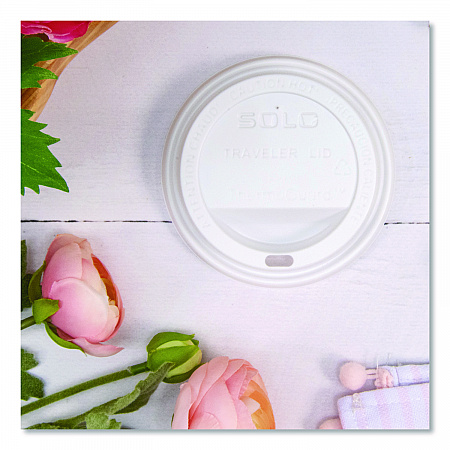 Traveler Sip Through Lids for ThermoGuard Hot Cups, Fits 12 oz to 24 oz Hot Cups, Plastic, White, 1,200/Carton (TL1224TG)