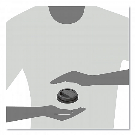 Traveler Cappuccino Style Dome Lid, Fits 10 oz Hot Cups, Plastic, Black, 1,000/Carton (TL31B2)