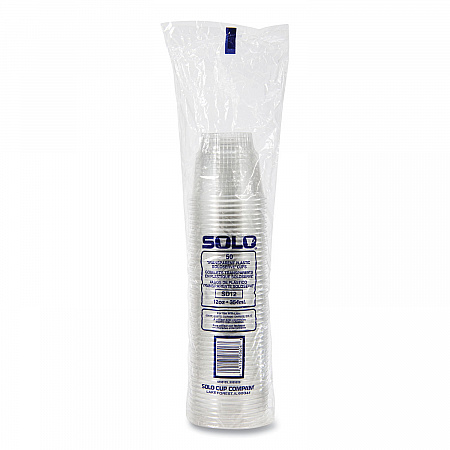 Sundae Cups, 12 oz, Plastic, Clear, 50/Bag, 20 Bags/Carton (SD12)