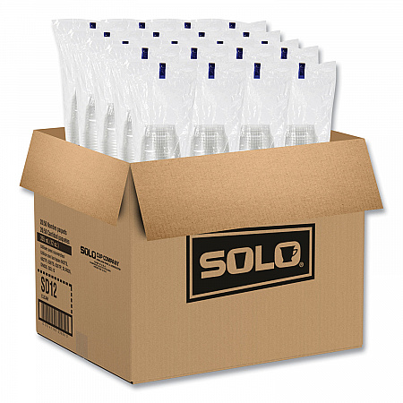 Sundae Cups, 12 oz, Plastic, Clear, 50/Bag, 20 Bags/Carton (SD12)
