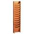 Safco Solid Wood Wall-Mount Literature Display Rack, 11.25w x 3.75d x 48.75h, Medium Oak (4331MO)