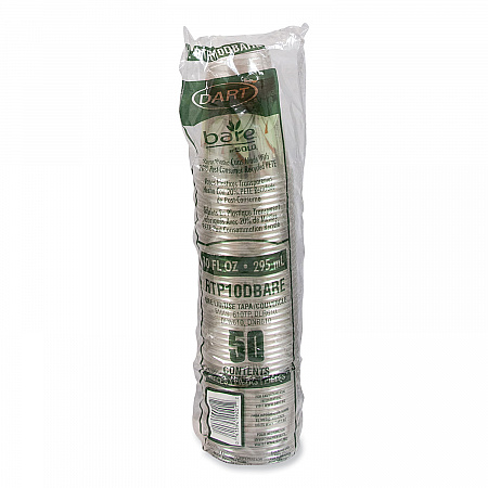 Bare Eco-Forward RPET Cold Cups, ProPlanet Seal, 10 oz, Plastic, Leaf Design, 1,000/Carton (RTP10DBARE)
