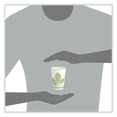 Bare Eco-Forward Paper Cold Cups, ProPlanet Seal, 7 oz, Green/White, 100/Sleeve, 20 Sleeves/Carton (R7BBBB)