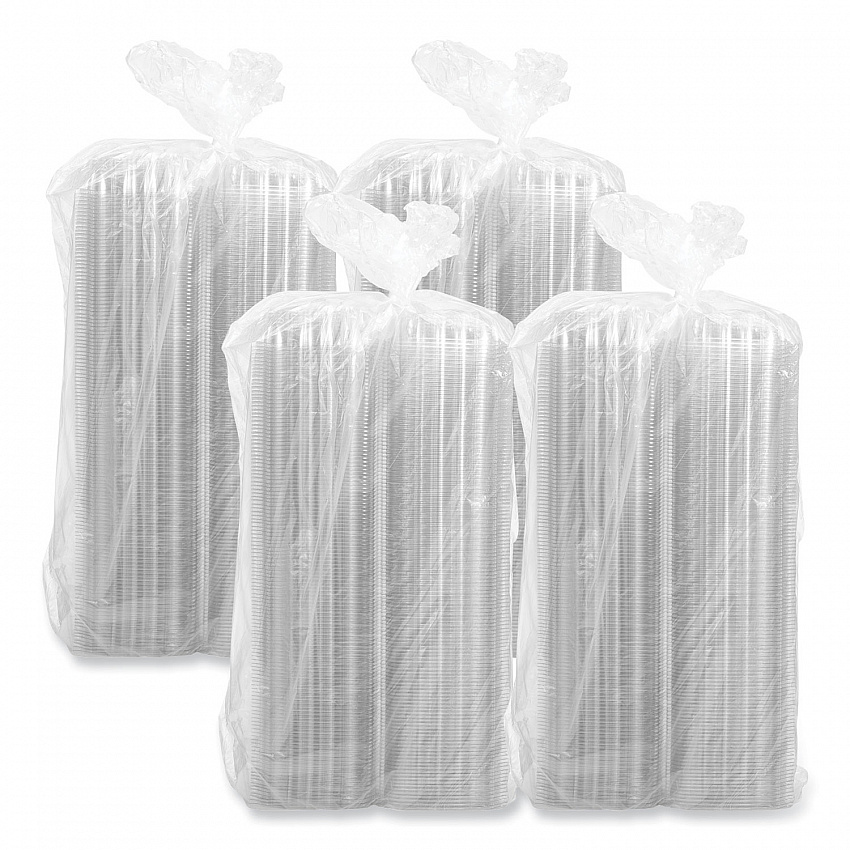 ClearSeal Hinged-Lid Plastic Containers, 5.86 x 3.11, Clear, Plastic, 500/Carton (PET57PST1)