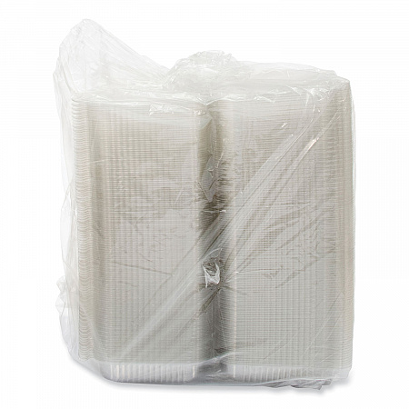 StayLock Clear Hinged Lid Containers, 6.8 x 9.4 x 2.6, Clear, Plastic, 125/Pack, 2 Packs/Carton (PET32UT1)