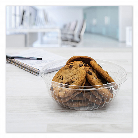 PresentaBowls Clear Bowls, 32 oz, Plastic, 63/Bag, 4 Bags/Carton, 252 Bowls/Carton (PET32B)
