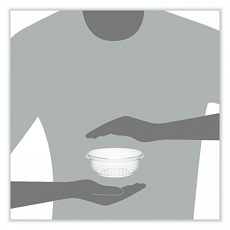 PresentaBowls Clear Bowls, 12 oz., Plastic, 63/Bag, 504/Carton (PET12B)