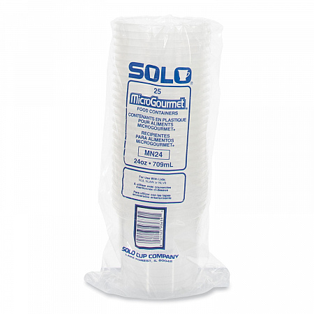 Microgourmet Plastic Deli Container, 24 oz, 4.7