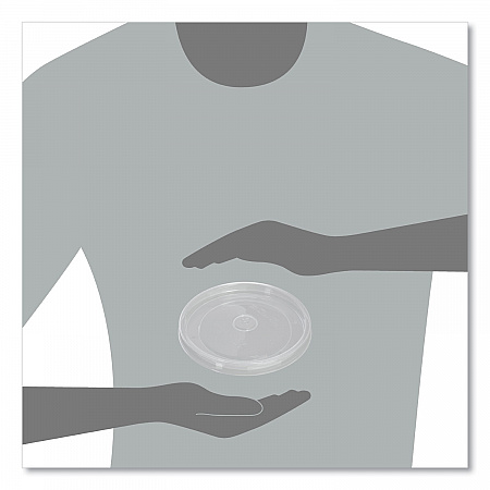 Polypropylene Vented Food Container Lids, Recessed, For 32 oz Food Containers, Clear, Plastic, 1,000/Carton (LPH4320090)