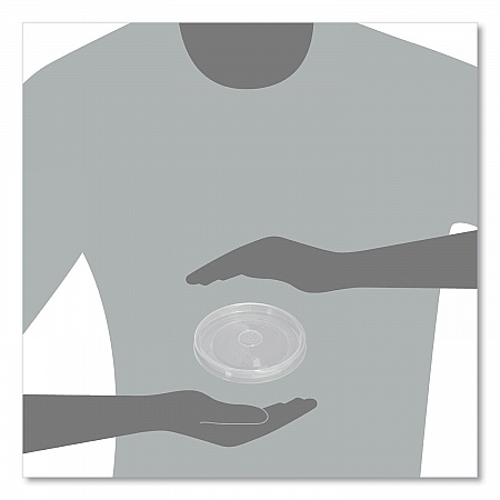 Flexstyle DSP Food Containers Lids, For 16 oz Paper Containers, 3.96