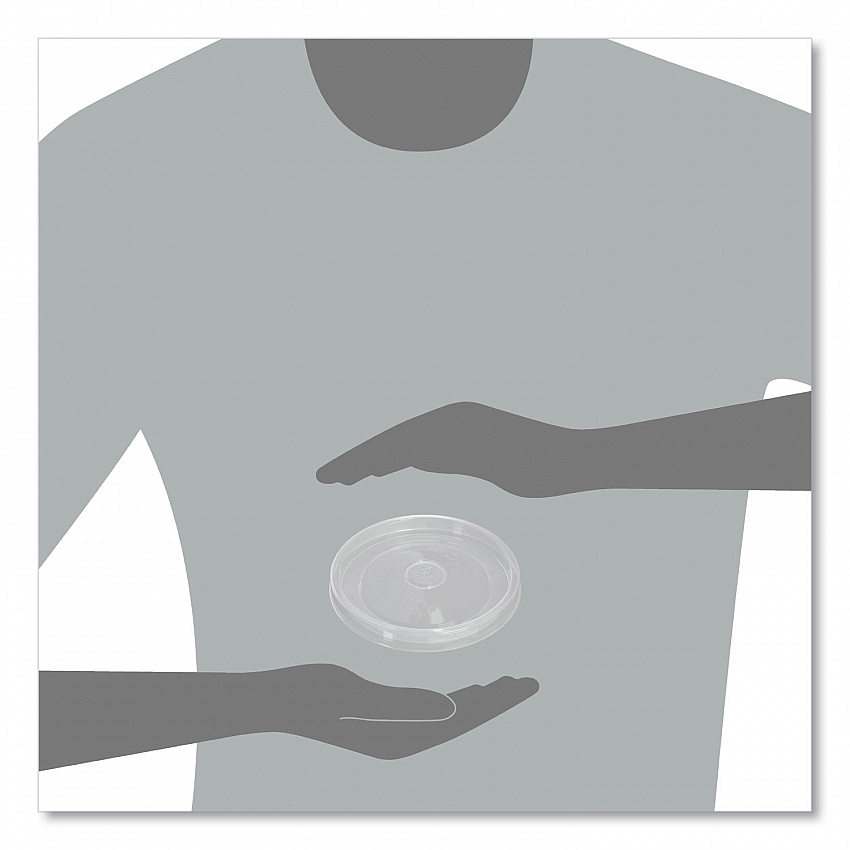 Flexstyle DSP Food Containers Lids, For 16 oz Paper Containers, 3.96" Diameter x 0.4" h, Clear, Plastic, 500/Carton (LPH416R0900)