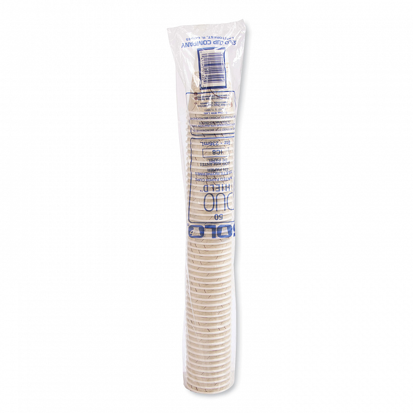 Symphony Duo-Shield Paper Hot Cup, 8 oz, White/Beige/Red, 50/Bag, 20 Bags/Carton (IC8SYM)