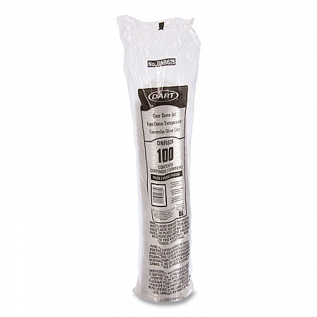 Plastic Dome Lid, Fits 5.5 oz to 26 oz Cold Cups, Clear, 1,000/Carton (DNR626)