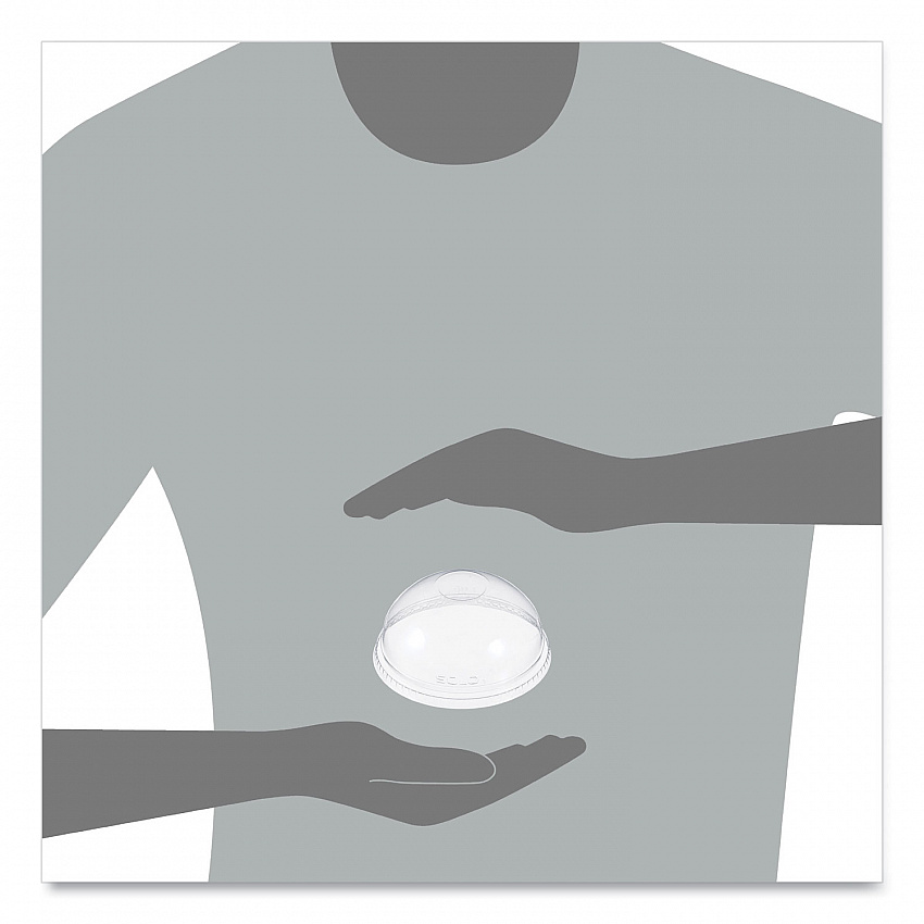 Plastic Dome Lid, Fits 5.5 oz to 26 oz Cold Cups, Clear, 1,000/Carton (DNR626)