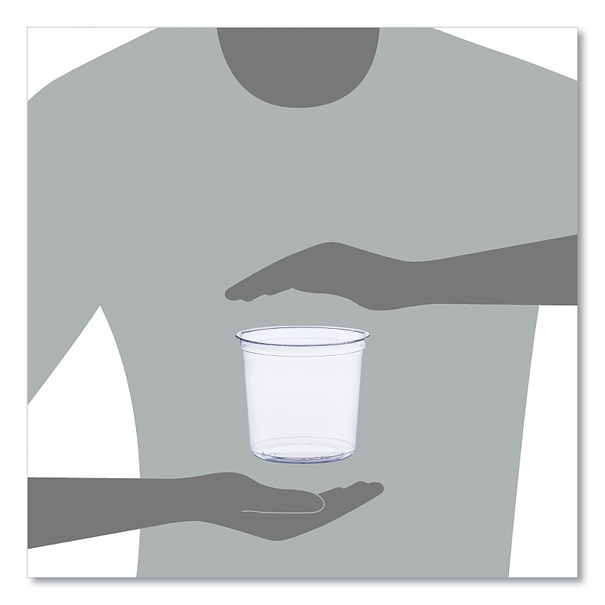 Bare Eco-Forward RPET Deli Containers, ProPlanet Seal, 24 oz, 4.61" Diameter x 4.25" h, Clear, Plastic, 500/Carton (DM24R)