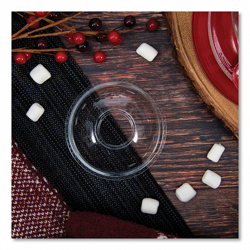 Plastic Dome Lid, Fits 7 oz Cold Cups, Clear, 2,500/Carton (DLR685)