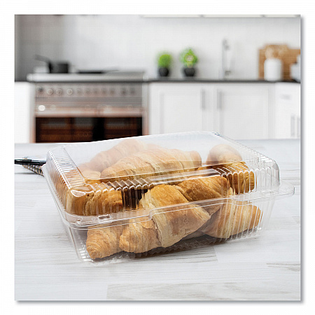 StayLock Clear Hinged Lid Containers, 10.5 x 8.6 x 3.8, Plastic, 200/Carton (C80UT1)