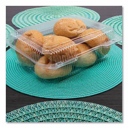 StayLock Clear Hinged Lid Containers, 10.5 x 8.6 x 3.8, Plastic, 200/Carton (C80UT1)