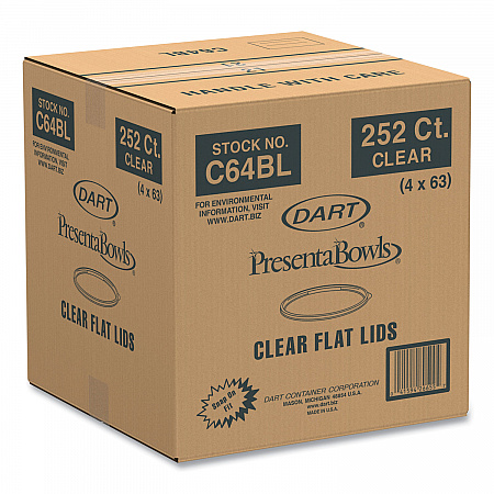 PresentaBowls Clear Flat Lids, 7.2