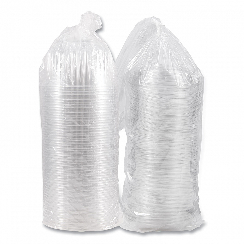 PresentaBowls Bowl/Lid Combo-Paks, 64 oz, Clear, Plastic, 126/Carton (C64BCD)