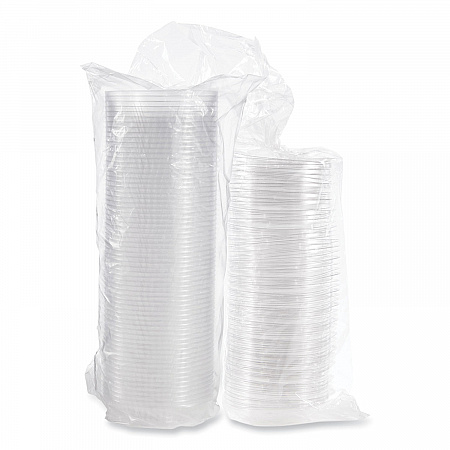 PresentaBowls Bowl/Lid Combo-Paks, 8 oz, Clear, Plastic, 63/Pack, 4 Packs/Carton (C8BCD)