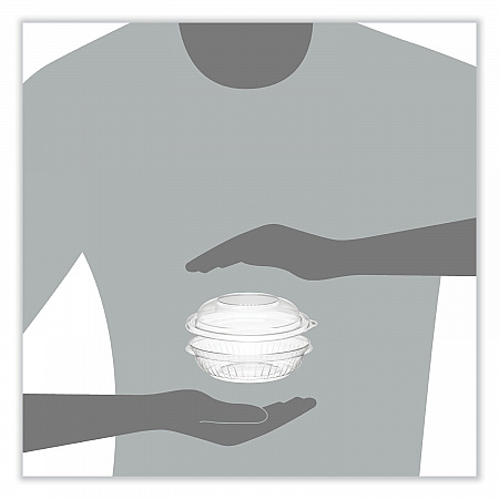PresentaBowls Bowl/Lid Combo-Paks, 8 oz, Clear, Plastic, 63/Pack, 4 Packs/Carton (C8BCD)