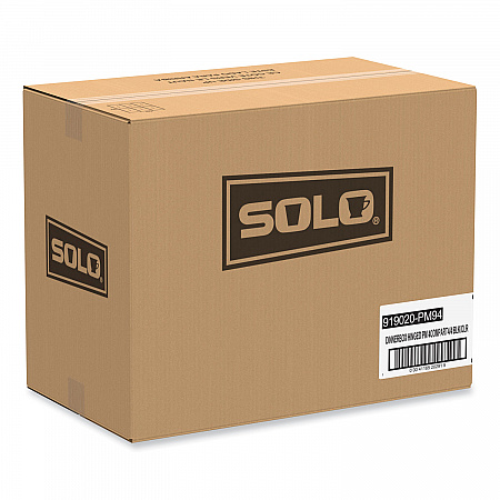 Creative Carryouts Hinged Plastic Hot Deli Boxes, 4 Compartments, 8.05 x 11.5 x 2.95, Black/Clear, 100/Carton (919020PM94)