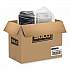Creative Carryouts Hinged Plastic Hot Deli Boxes, 2 Compartments, 8.05 x 11.5 x 2.95, Black/Clear, 100/Carton (919018PM94)