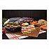 Creative Carryouts Hinged Plastic Hot Deli Boxes, 2 Compartments, 8.05 x 11.5 x 2.95, Black/Clear, 100/Carton (919018PM94)