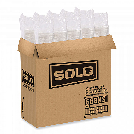 PETE Plastic Flat Straw-Slot Cold Cup Lids, Fits 12 oz to 24 oz Cold Cups, Plastic, Clear, 1,000/Carton (668NS)
