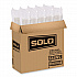 PETE Plastic Flat Straw-Slot Cold Cup Lids, Fits 12 oz to 24 oz Cold Cups, Plastic, Clear, 1,000/Carton (668NS)