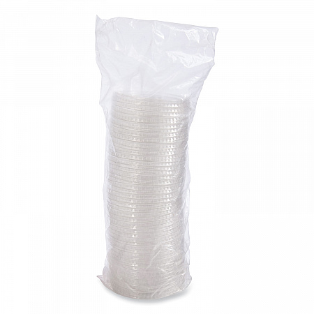 PETE Flat Straw-Slot Cold Cup Lids, Fits 28 oz to 32 oz Cold Cups, Plastic, Clear, 600/Carton (635NS)