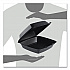 Insulated Foam Hinged Lid Containers, 7.96 x 8.36 x 3.2, Black, 200/Carton (85HTB1R)