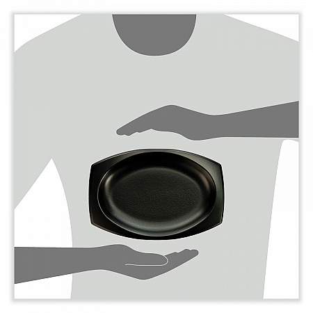 Quiet Classic Laminated Foam Dinnerware, Platter, 6.7 x 9.8, Black, 500/Carton (9PRBQR)