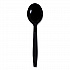 Heavyweight Wrapped Polypropylene Cutlery, Soup Spoon, Plastic, Black, 1,000/Carton (SSHWPPBIW)